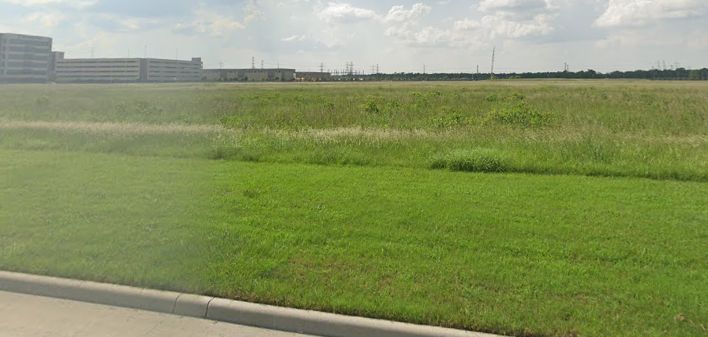 The field outside Houston where 29-year-old Cortney Hall's body was found.